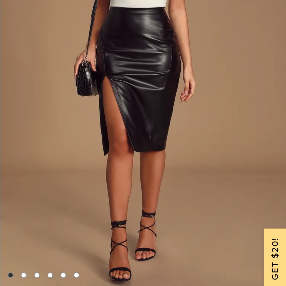 Lulus Mireya vegan leather pencil skirt